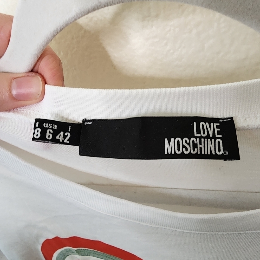 Love Moschino Heart Logo Graphic Tee 6 - Picture 4 of 6